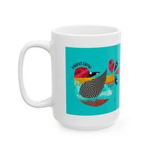 Load image into Gallery viewer, Island Time Ceramic Mug — Bright Ocean Art Coffee Cup (11oz, 15oz)

