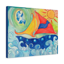 Load image into Gallery viewer, Canvas Wall Art - Whimsical Sail Boat
