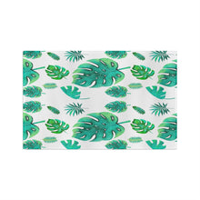 Load image into Gallery viewer, Tropical Monstera Microfiber Tea Towel — Green Palm Leaf Kitchen Towel
