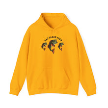Load image into Gallery viewer, Fisherman&#39;s Hoodie - Eat Sleep Fish
