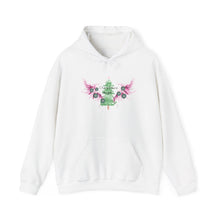 Load image into Gallery viewer, Whimsical Christmas Angel Hoodie, Cozy Holiday Sweatshirt, Festive Gift for Him/Her, Winter Layer, Unique Seasonal Apparel
