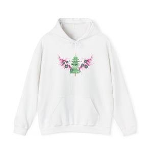 Whimsical Christmas Angel Hoodie, Cozy Holiday Sweatshirt, Festive Gift for Him/Her, Winter Layer, Unique Seasonal Apparel