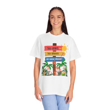 Load image into Gallery viewer, No Shirt No Shoes No Snow Shovel T-Shirt — Tropical Vacation Beach Tee
