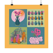 Load image into Gallery viewer, Garden Vases Matte Horizontal Poster — "We've Got to Get Ourselves Back to the Garden"
