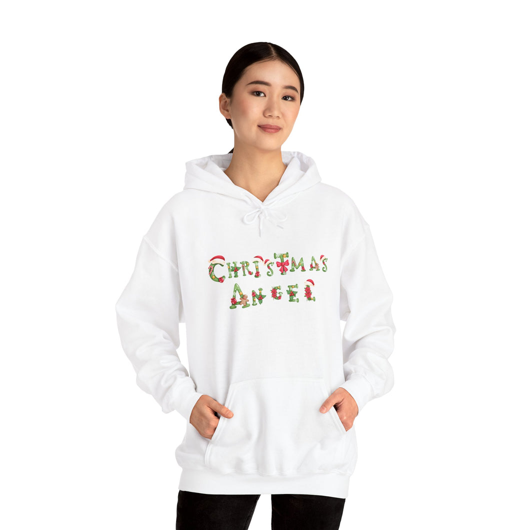 Christmas Angel Sweatshirt - Unisex Hooded Sweatshirt