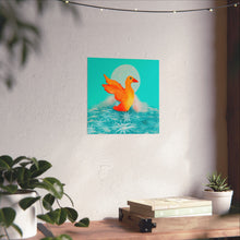 Load image into Gallery viewer, Duck Art Print  — Vibrant Reds, Golds &amp; Blues
