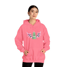 Load image into Gallery viewer, Whimsical Christmas Angel Hoodie, Cozy Holiday Sweatshirt, Festive Gift for Him/Her, Winter Layer, Unique Seasonal Apparel
