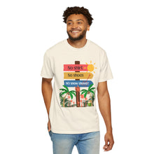 Load image into Gallery viewer, No Shirt No Shoes No Snow Shovel T-Shirt — Tropical Vacation Beach Tee
