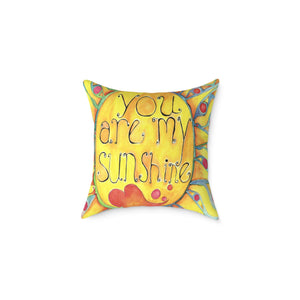 You Are My Sunshine Pillow, Decorative Throw Pillow, Home Decor Accent, Gift for Friend, Cheerful Couch Cushion, Summer Vibes
