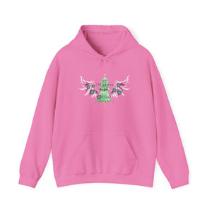 Whimsical Christmas Angel Hoodie, Cozy Holiday Sweatshirt, Festive Gift for Him/Her, Winter Layer, Unique Seasonal Apparel