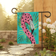 Load image into Gallery viewer, Flamingo Garden Flag – Vibrant Flamingo Yard Banner for Summer Decor
