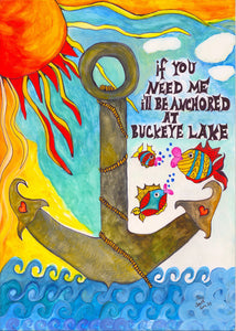Buckeye Lake Anchor wall art print
