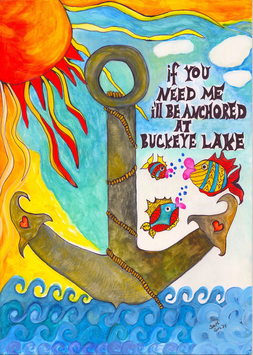Buckeye Lake Anchor wall art print
